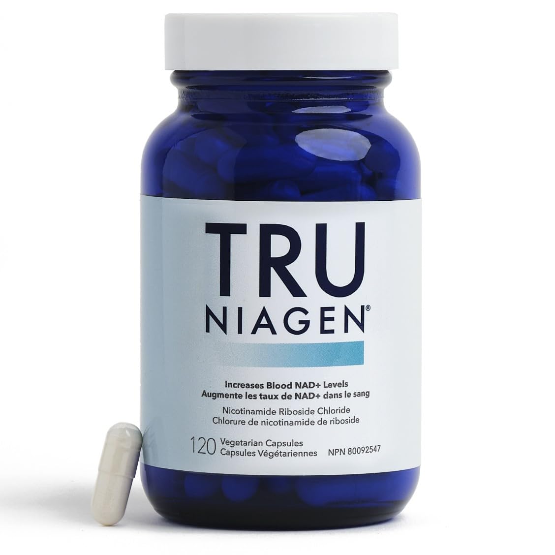 TRU NIAGEN NAD+ Supplement More Efficient Than NMN, Niacinamide, Niacin. Nicotinamide Riboside Vitamin B3 for Cellular Health Patented Formula 90ct - 300mg (3 Months / 1 Bottle)