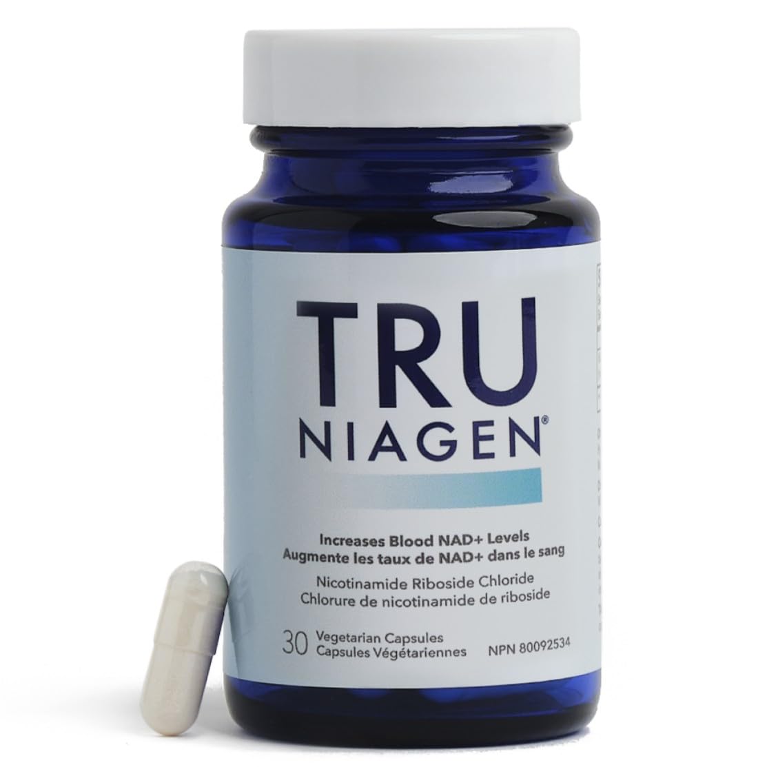 TRU NIAGEN NAD+ Supplement More Efficient Than NMN, Niacinamide, Niacin. Nicotinamide Riboside Vitamin B3 for Cellular Health Patented Formula 90ct - 300mg (3 Months / 1 Bottle)