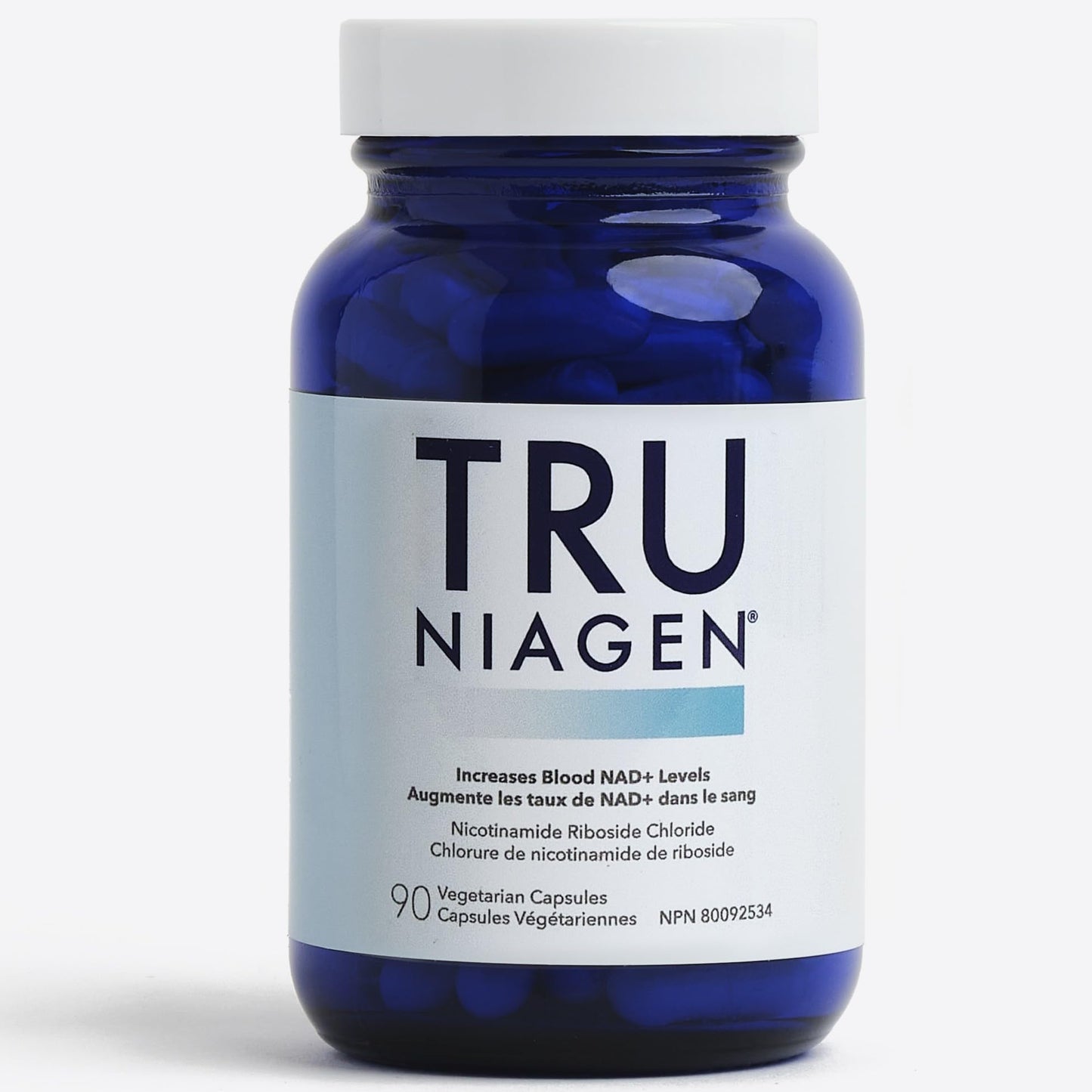 TRU NIAGEN NAD+ Supplement More Efficient Than NMN, Niacinamide, Niacin. Nicotinamide Riboside Vitamin B3 for Cellular Health Patented Formula 90ct - 300mg (3 Months / 1 Bottle)
