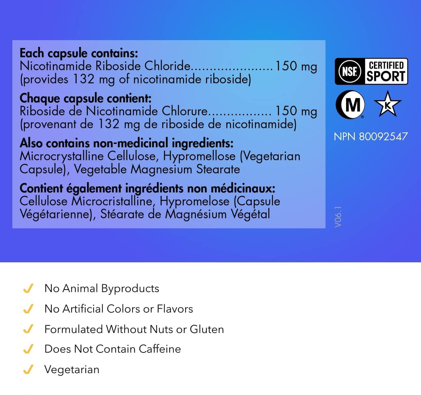 TRU NIAGEN NAD+ Supplement More Efficient Than NMN, Niacinamide, Niacin. Nicotinamide Riboside Vitamin B3 for Cellular Health Patented Formula 90ct - 300mg (3 Months / 1 Bottle)