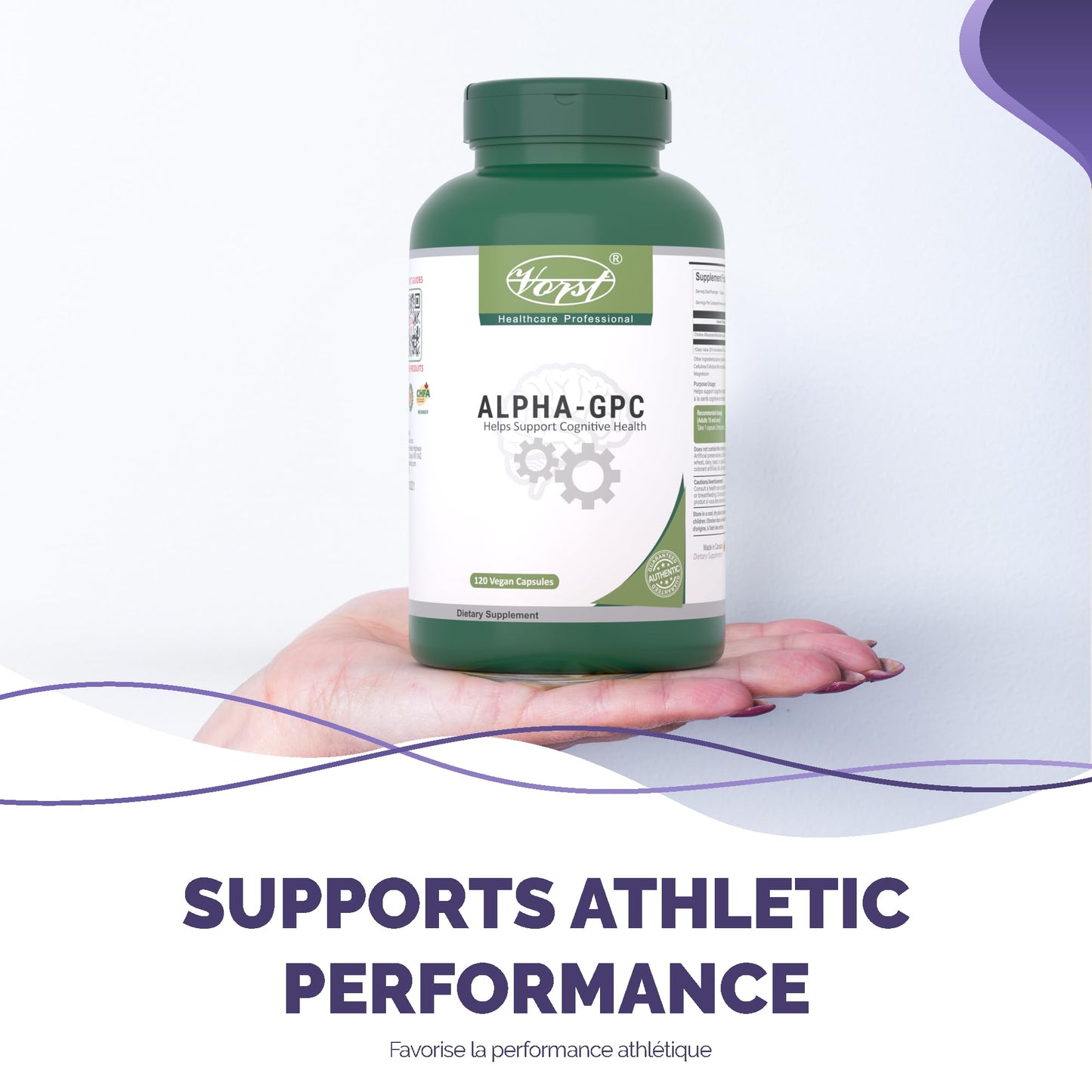 Lucid Gateway Recommends :VORST Alpha GPC 600mg 120 Vegan Capsules | Bioavailable Choline Alfoscerate Supplement for Brain Health | Powder Pills | Alternative to liquid | 1 Bottle
