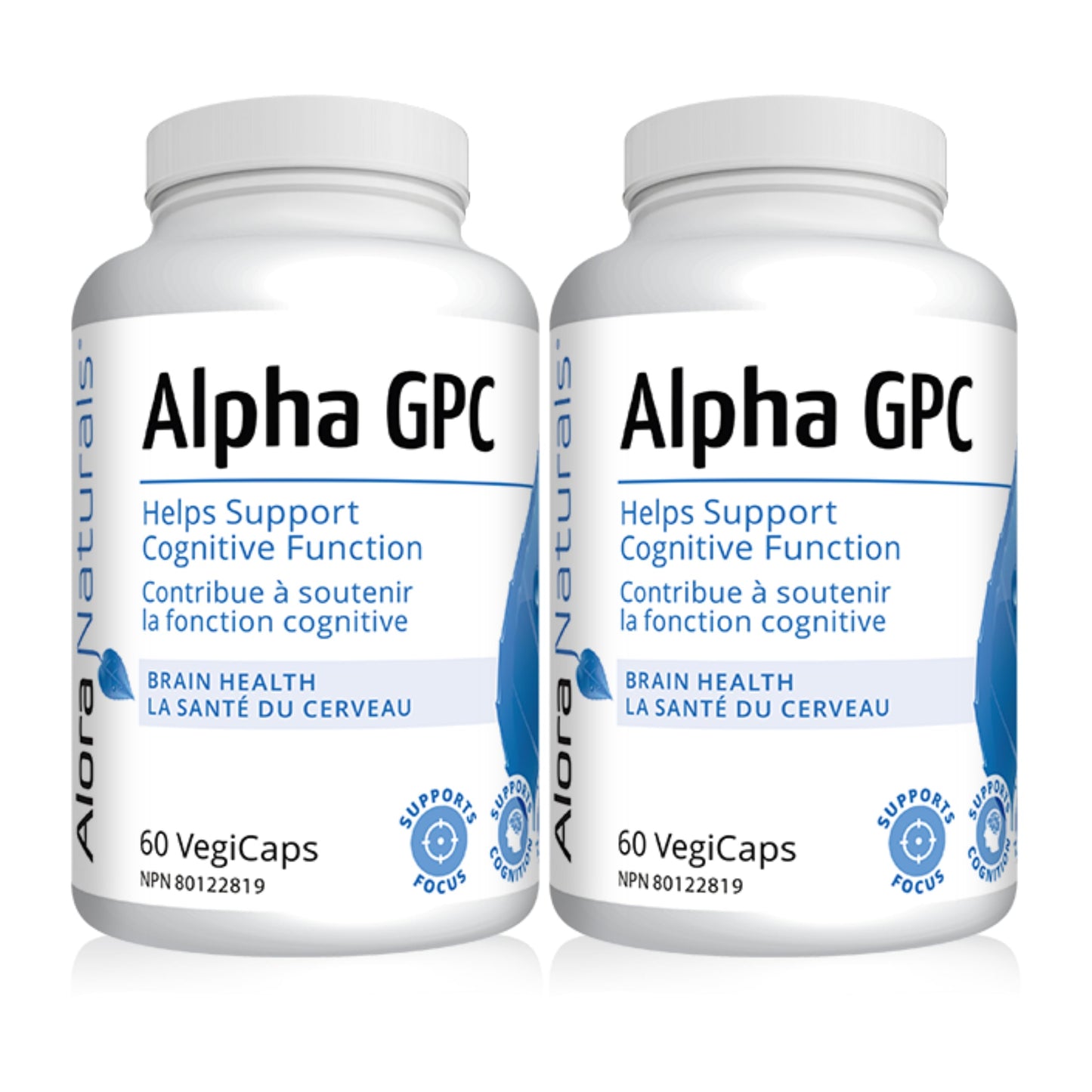 Alora Naturals Alpha GPC 600mg | High-Potency Choline Supplement for Brain Health, Focus & Memory | Acetylcholine Nootropic for Cognitive Support | Vegan, Non-GMO | 60 Capsules